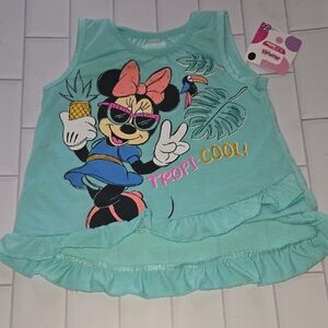 Disney Kids Turquoise Minnie Mouse Tank Top